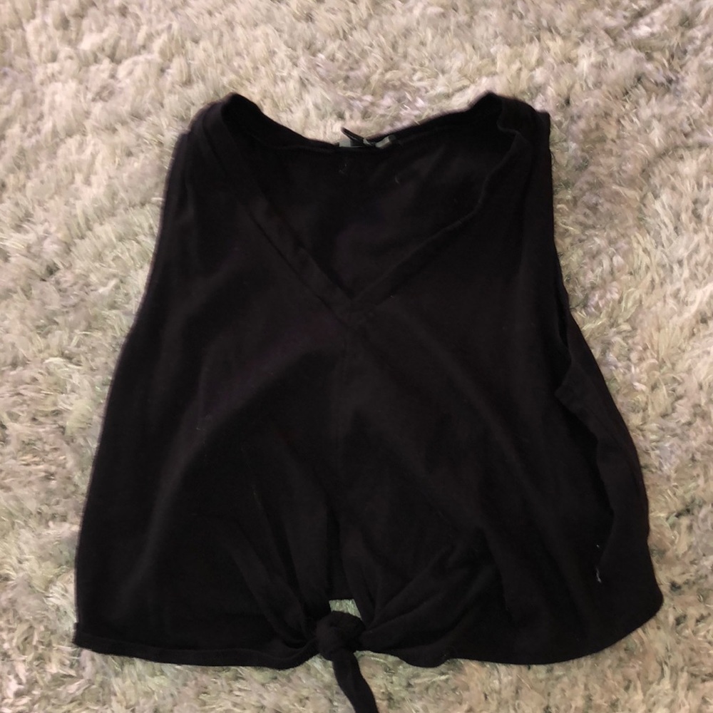 black tie v neck tank